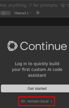 Configuring our local LLM using Continue part 1