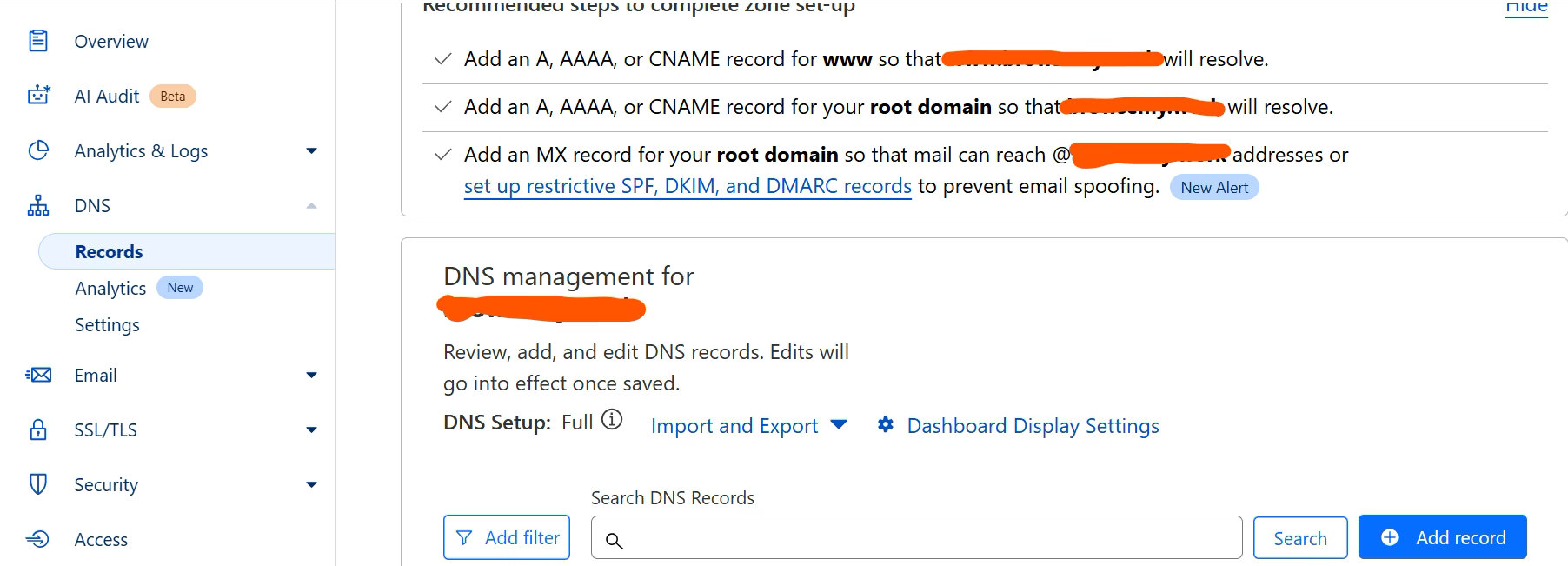 Add a dns record