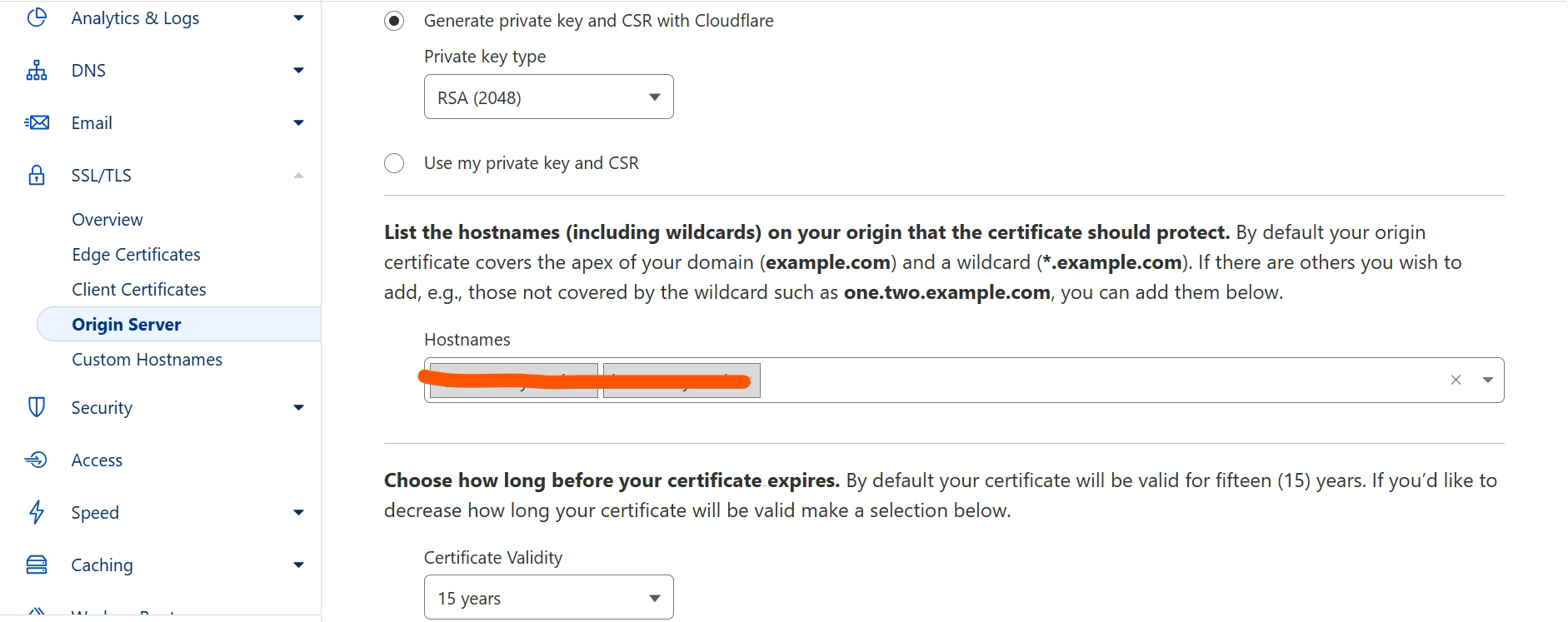 Origin certificates